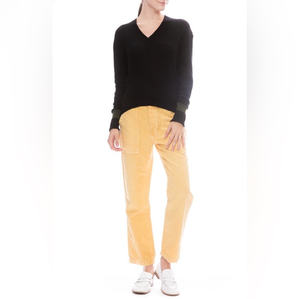 AMO Denim Relaxed Straight Leg Army Pants in Sunflower Size 28